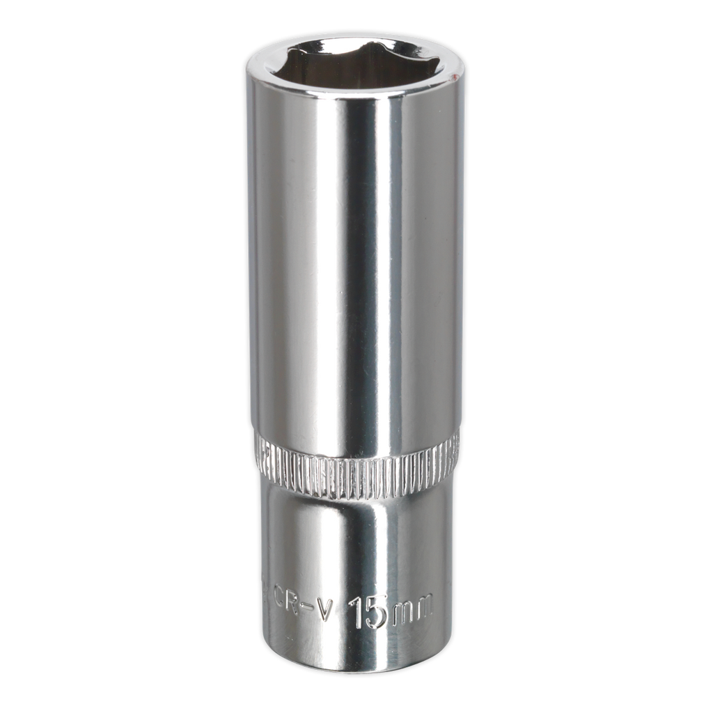 Fully Polished Deep Socket 3/8"Sq Drive 15mm SP3815D