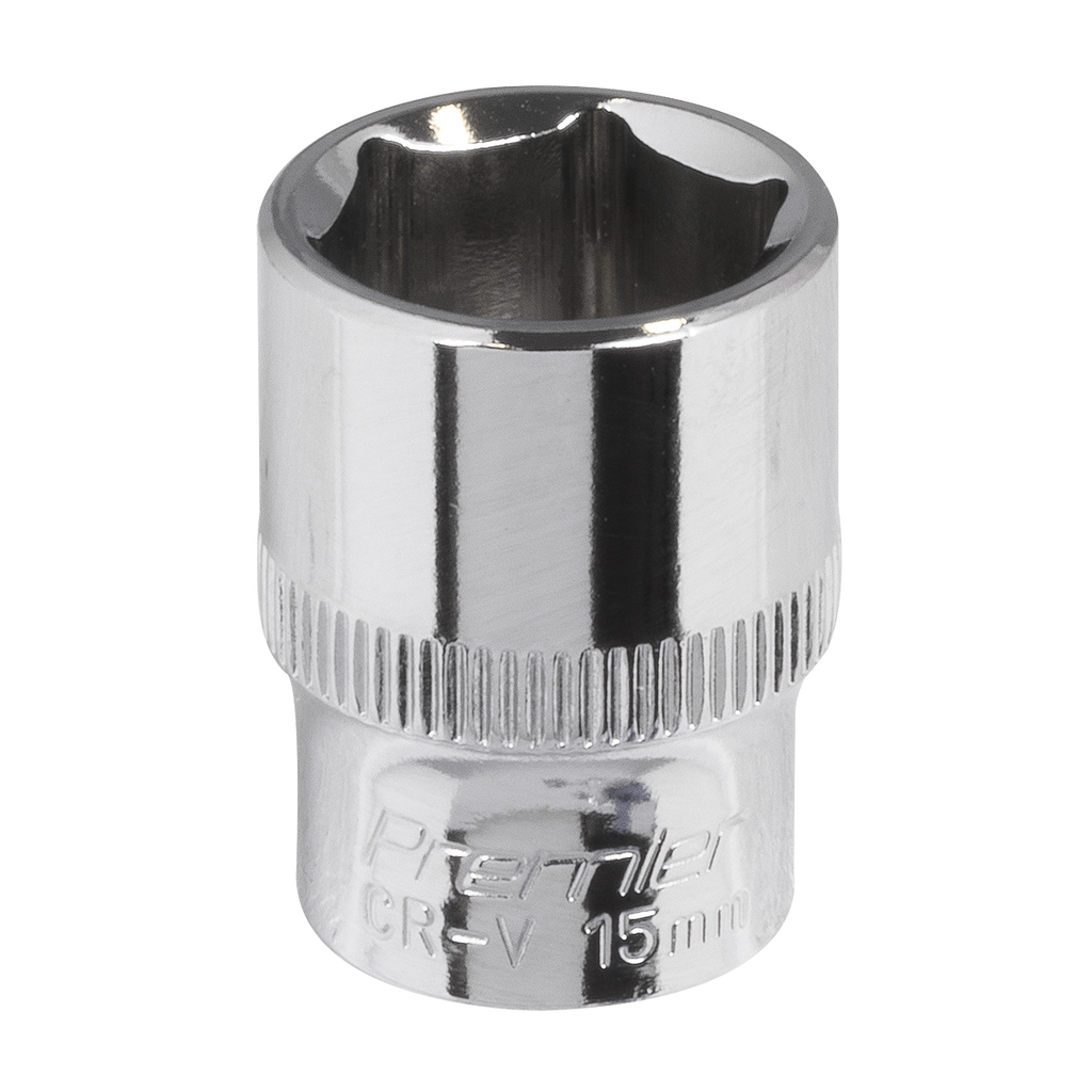 Fully Polished Socket 3/8"Sq Drive 15mm SP3815