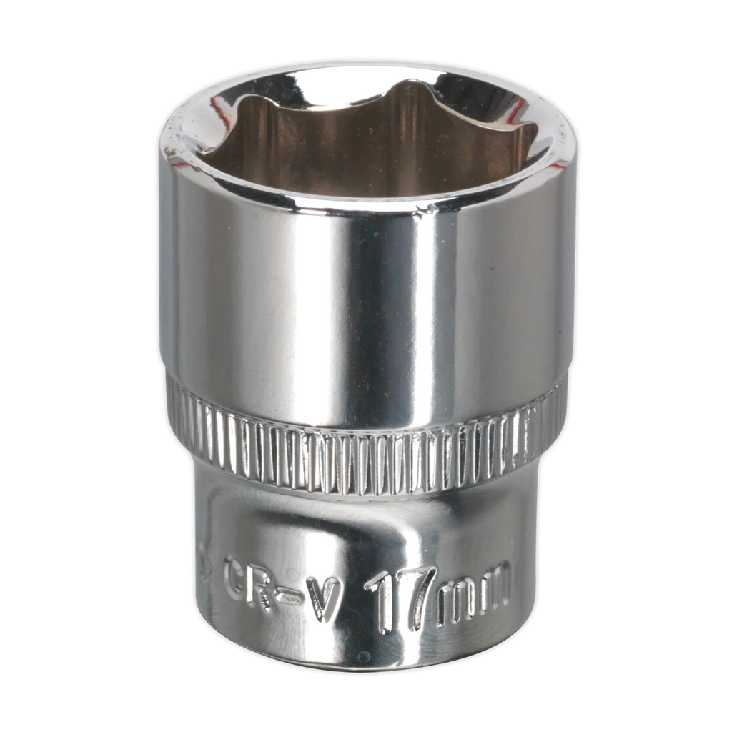Fully Polished Socket 3/8"Sq Drive 17mm SP3817