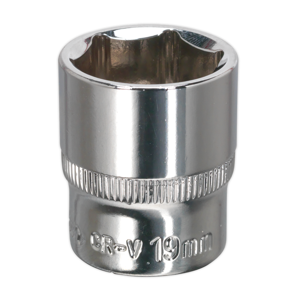 Fully Polished Socket 3/8"Sq Drive 19mm SP3819
