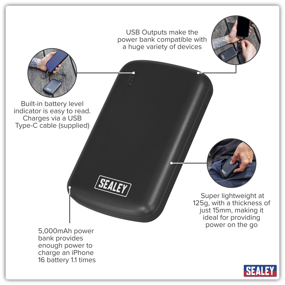 Portable Power Bank 10W 5000mAh SPB103