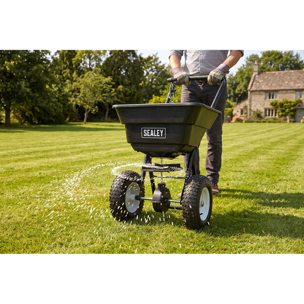 Walk Behind Broadcast Spreader 37kg Capacity SPB37W