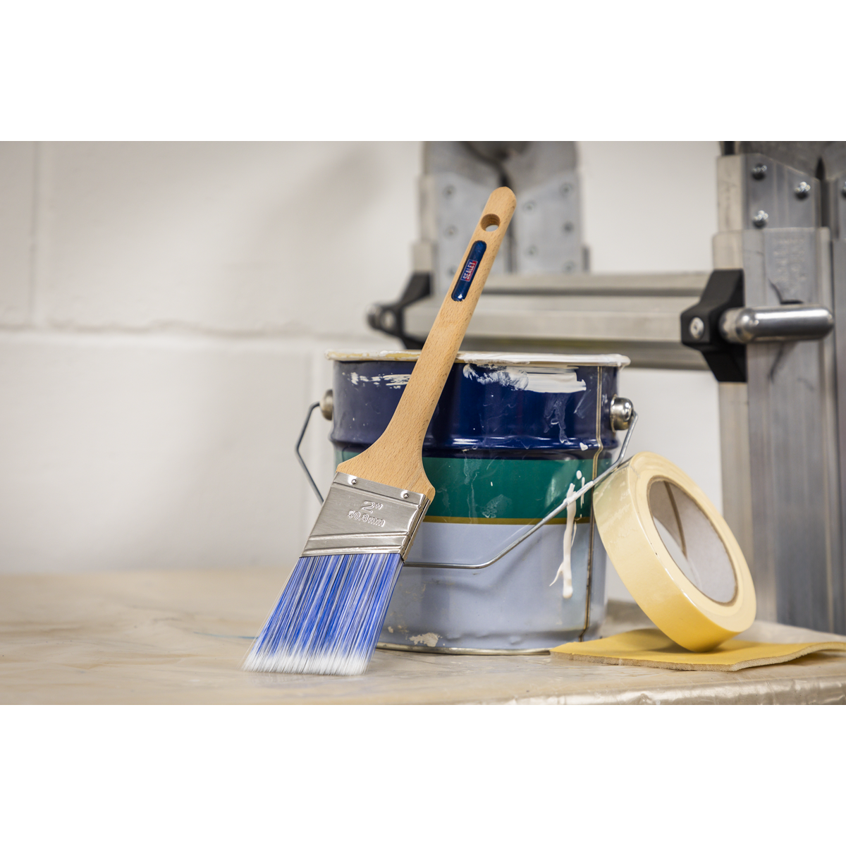 Wooden Handle Cutting-In Paint Brush 50mm SPBA50