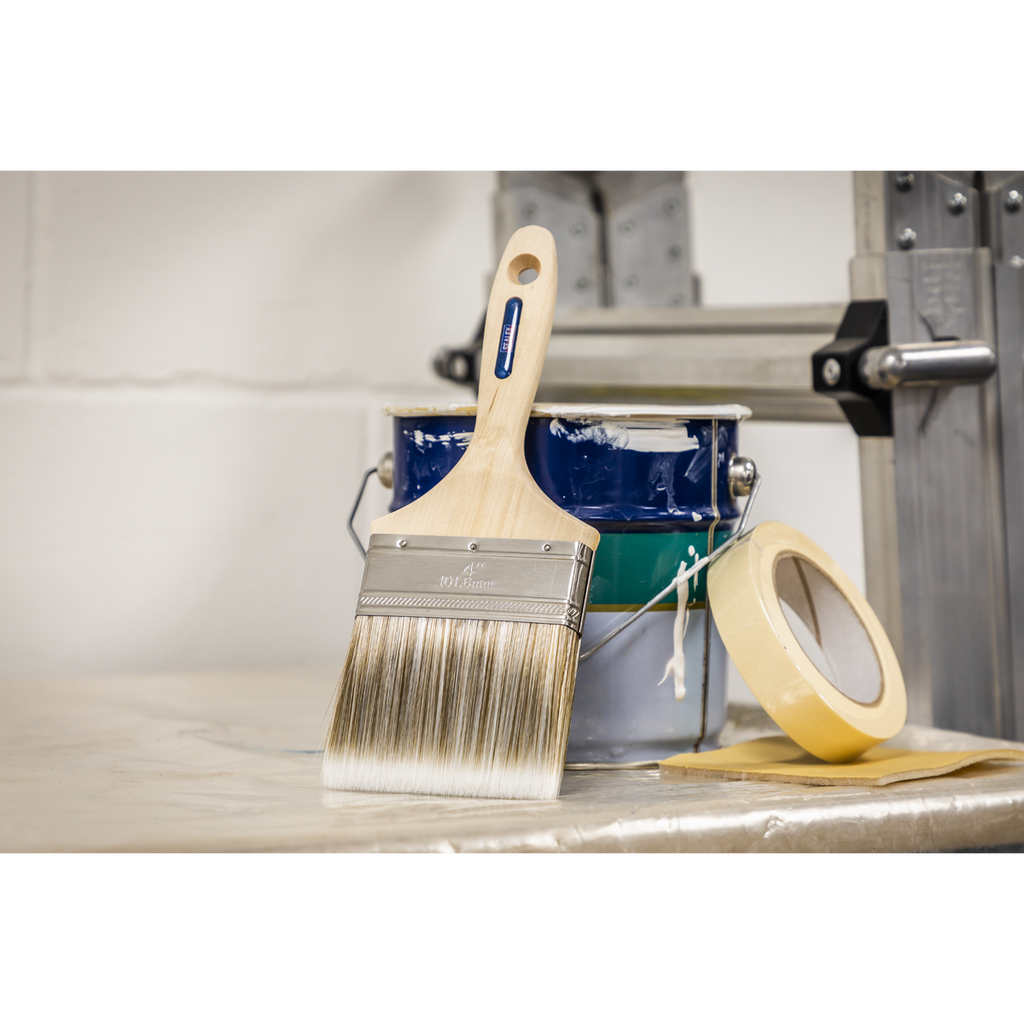Wooden Handle Paint Brush 100mm SPBS100W