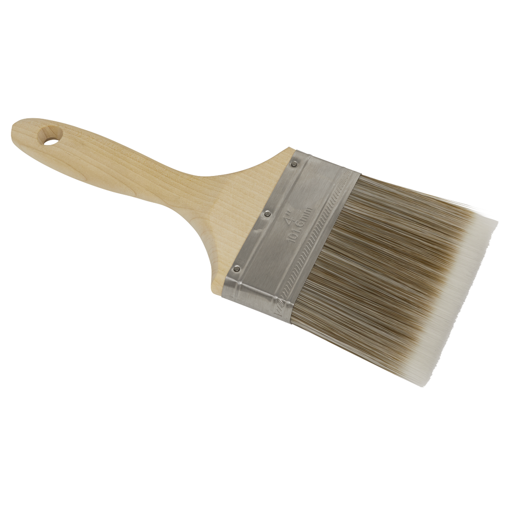 Wooden Handle Paint Brush 100mm SPBS100W