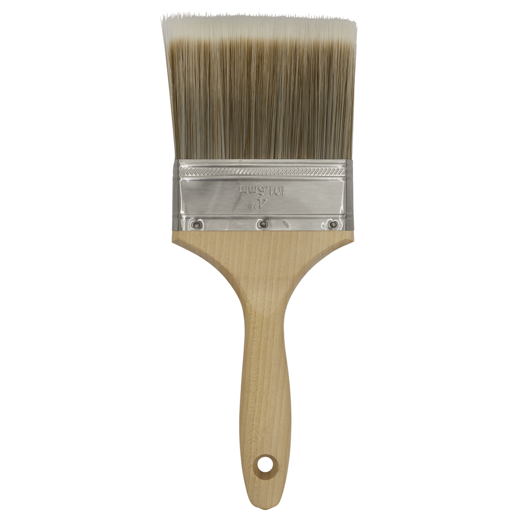 Wooden Handle Paint Brush 100mm SPBS100W