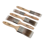 Wooden Handle Paint Brush Set 5pc SPBS5W