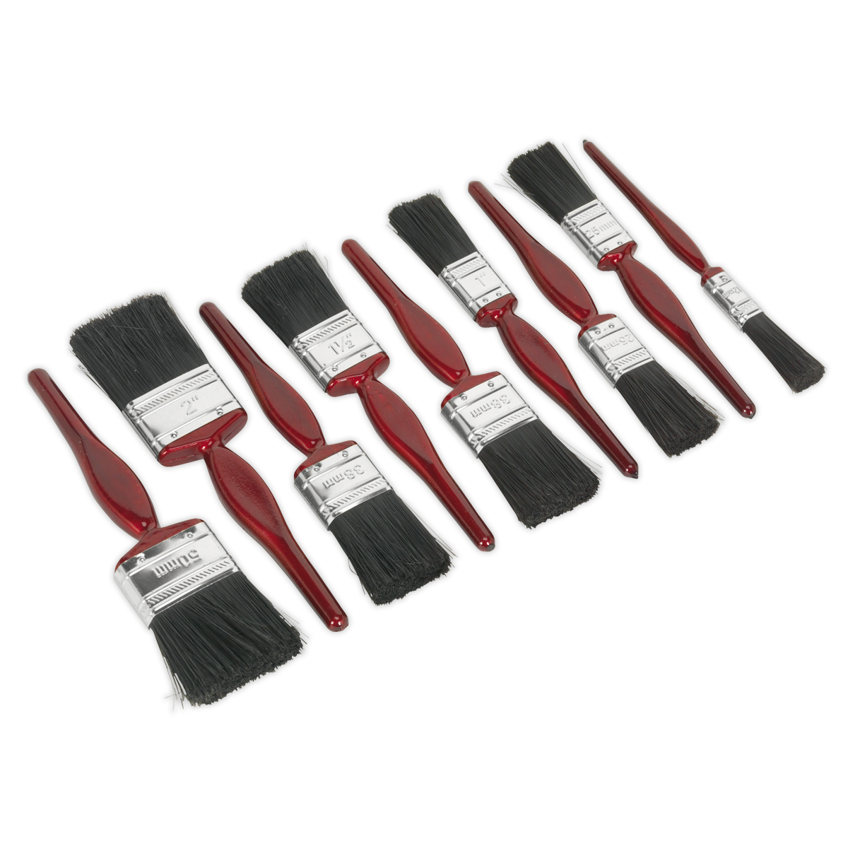 Pure Bristle Paint Brush Set 9pc SPBS9