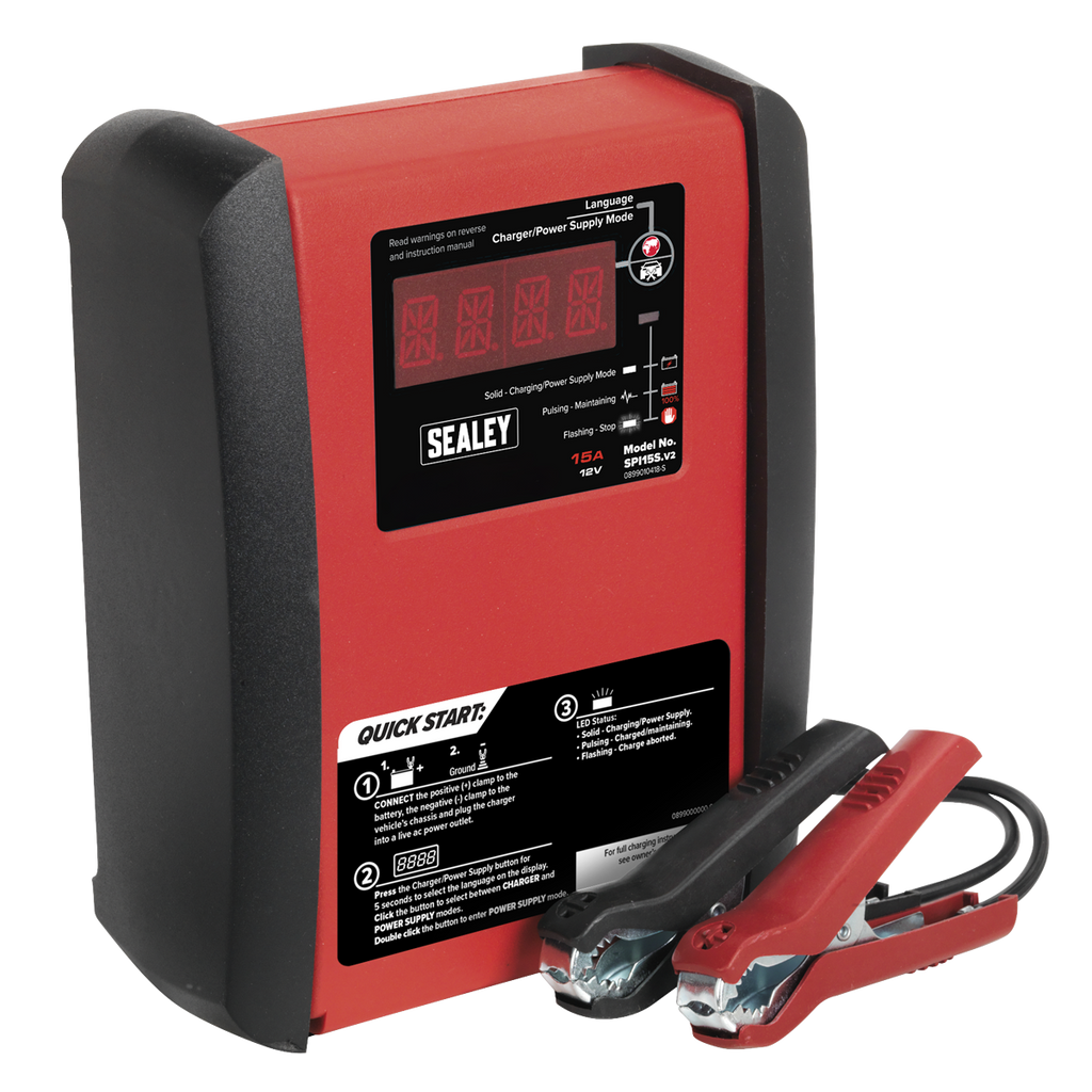 12V Intelligent Speed Charge Battery Charger/Maintainer 15A SPI15S