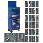 Tool Chest Combination 14 Drawer with 1179pc Tool Kit - Blue SPTCCOMBO1