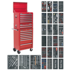 Tool Chest Combination 14 Drawer with 1179pc Tool Kit - Red SPTCOMBO1