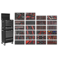 Tool Chest Combination 14 Drawer with 447pc Tool Kit - Black SPTCOMBO3B