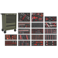 Roll Cab 7 Drawer with 305pc Tool Kit - Khaki SPTCOMBO4K