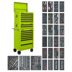 Tool Chest Combination 14 Drawer with 1179pc Tool Kit - Green SPTHVCOMBO1
