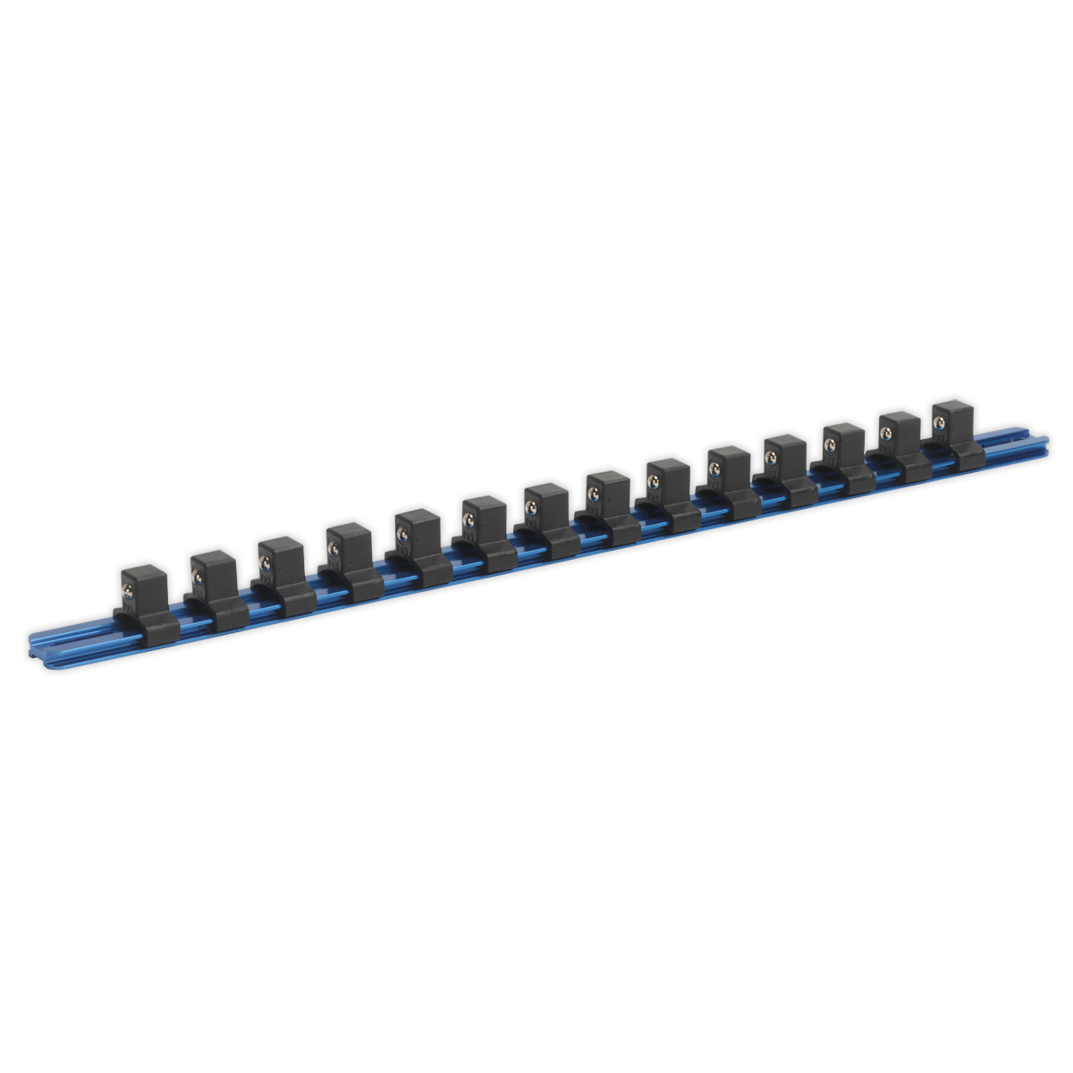 Aluminium Socket Retaining Rail with 14 Clips 1/2"Sq Drive SR1214