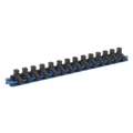 Aluminium Socket Retaining Rail with 14 Clips 1/4"Sq Drive SR1414