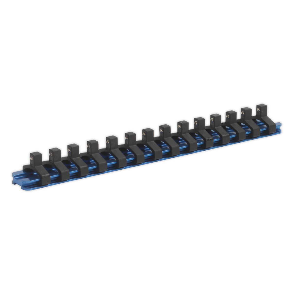 Aluminium Socket Retaining Rail with 14 Clips 1/4"Sq Drive SR1414
