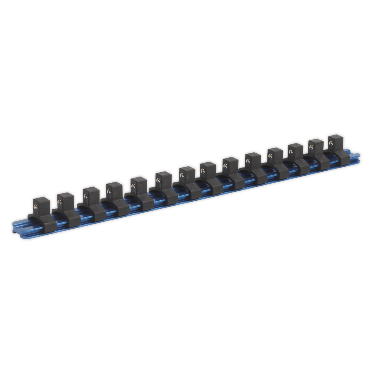 Aluminium Socket Retaining Rail with 14 Clips 3/8"Sq Drive SR3814
