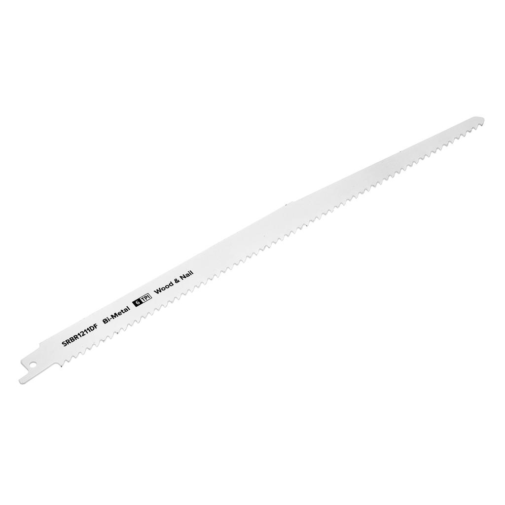 Reciprocating Saw Blade for Wood & Nails 300mm 6tpi - Pack of 5 SRBR1211DF