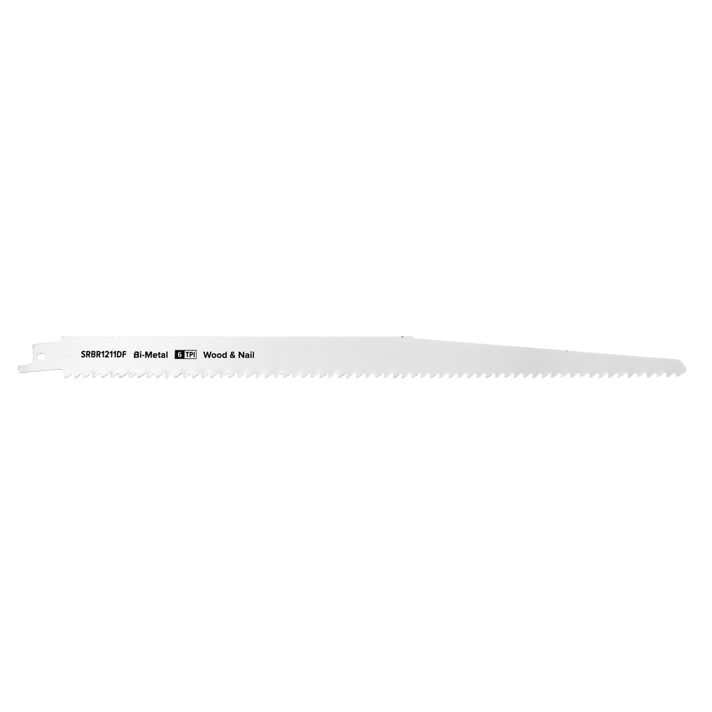 Reciprocating Saw Blade for Wood & Nails 300mm 6tpi - Pack of 5 SRBR1211DF