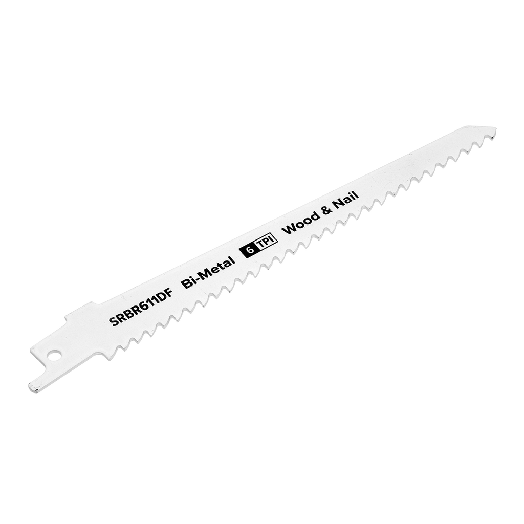 Reciprocating Saw Blade for Wood & Nail 150mm 6tpi - Pack of 5 SRBR611DF