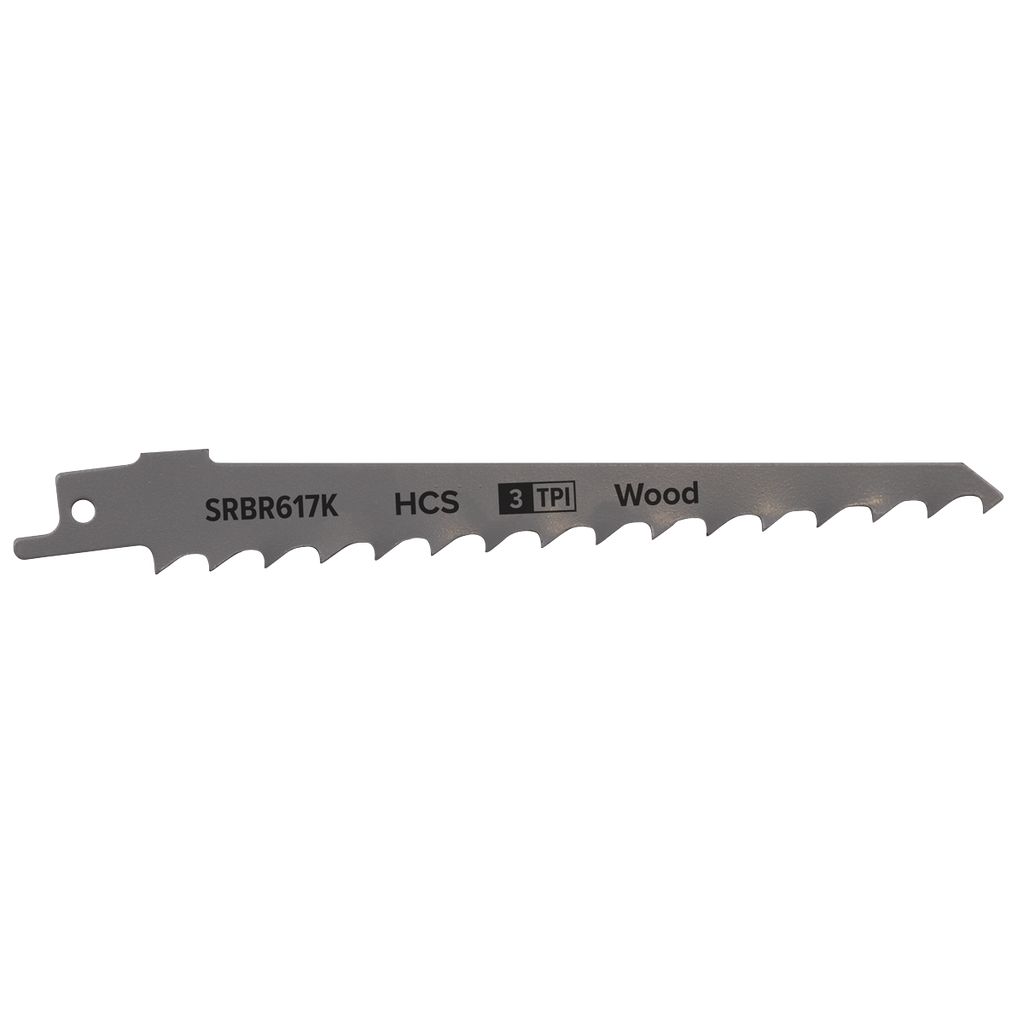 Reciprocating Saw Blade for Pruning & Coarse Wood 150mm 3tpi - Pack of 5 SRBR617K