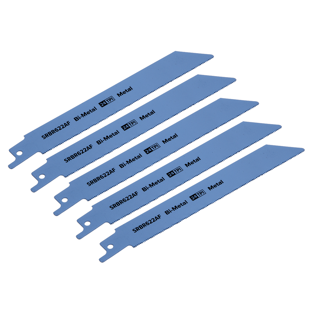 Reciprocating Saw Blade for Metal 150mm 24tpi - Pack of 5 SRBR622AF