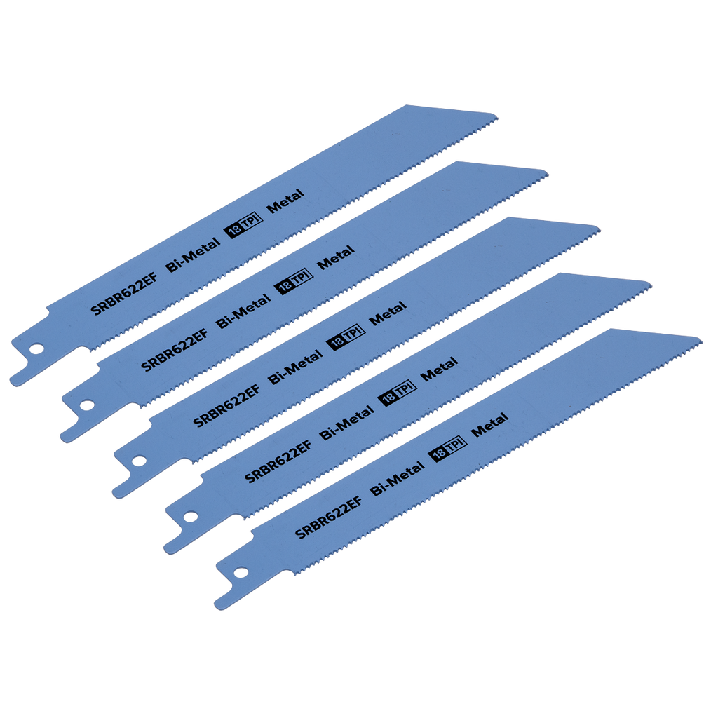 Reciprocating Saw Blade for Metal 150mm 18tpi - Pack of 5 SRBR622EF