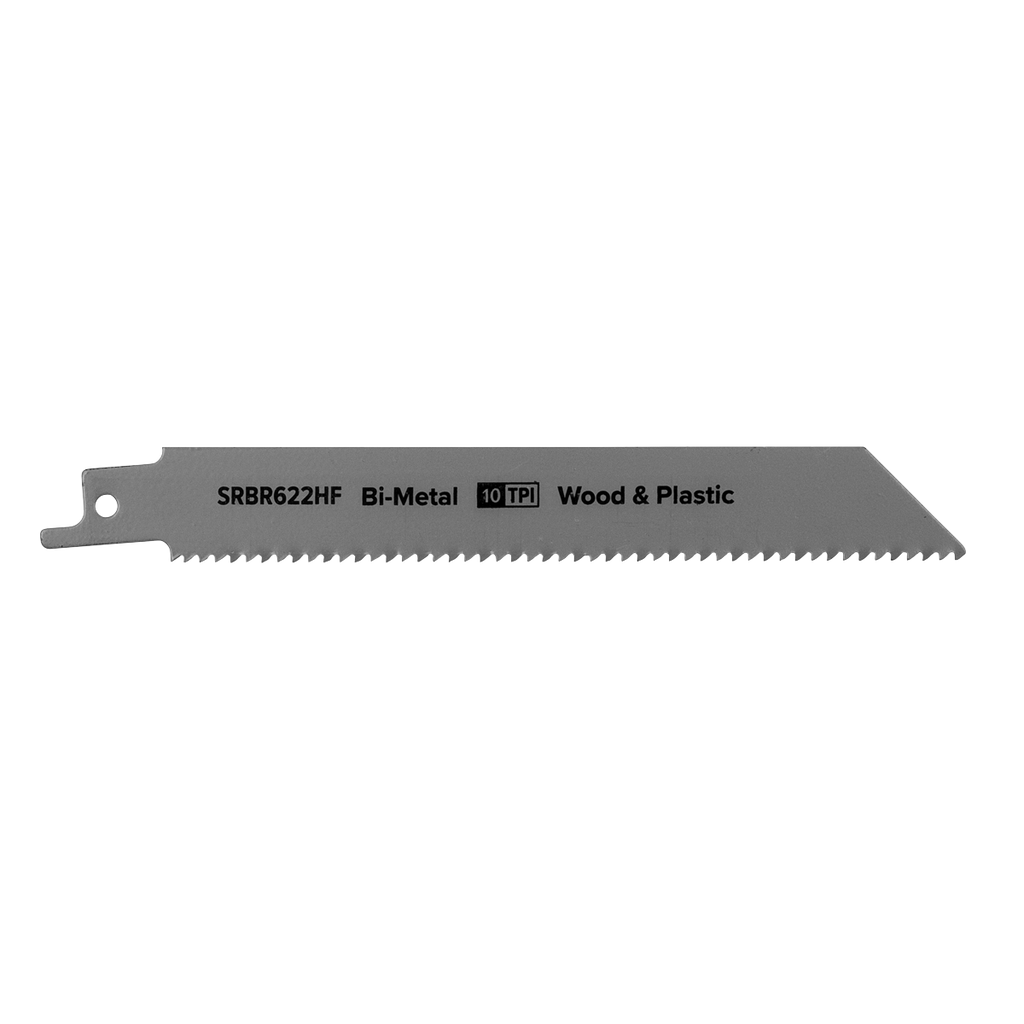 Reciprocating Saw Blade for Wood & Plastics 150mm 10tpi - Pack of 5 SRBR622HF