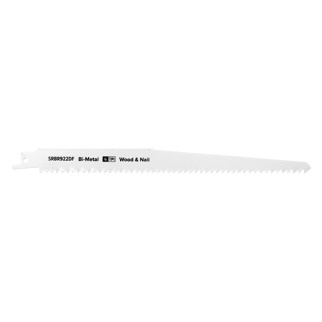 Reciprocating Saw Blade for Wood & Nails 230mm 6tpi - Pack of 5 SRBR922DF