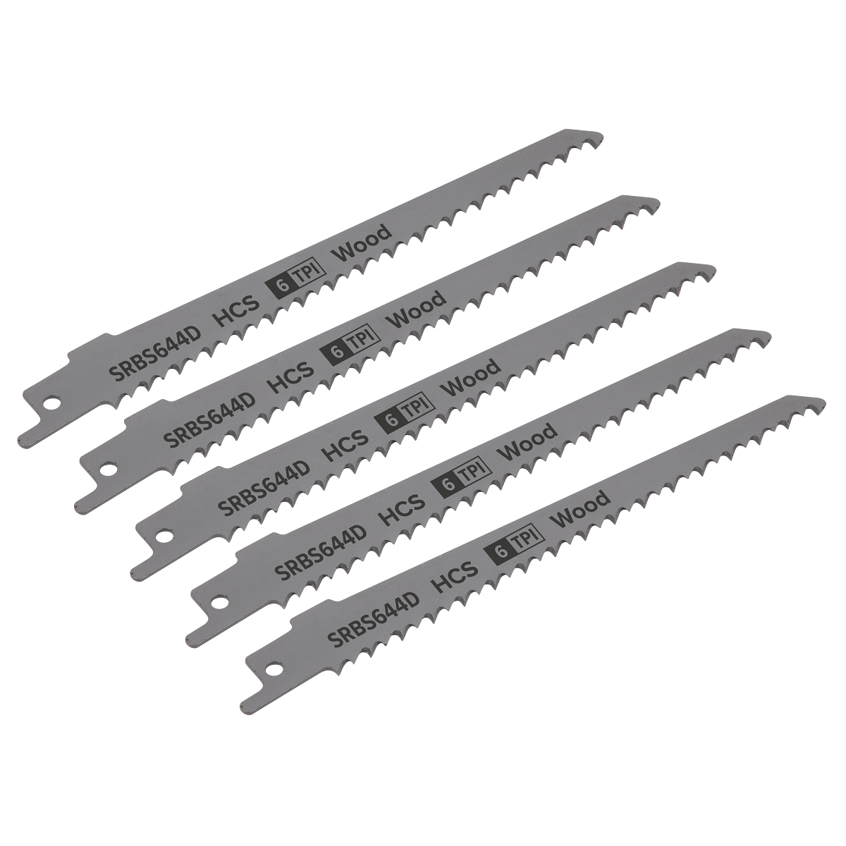 Reciprocating Saw Blade for Clean Wood 150mm 6tpi - Pack of 5 SRBS644D