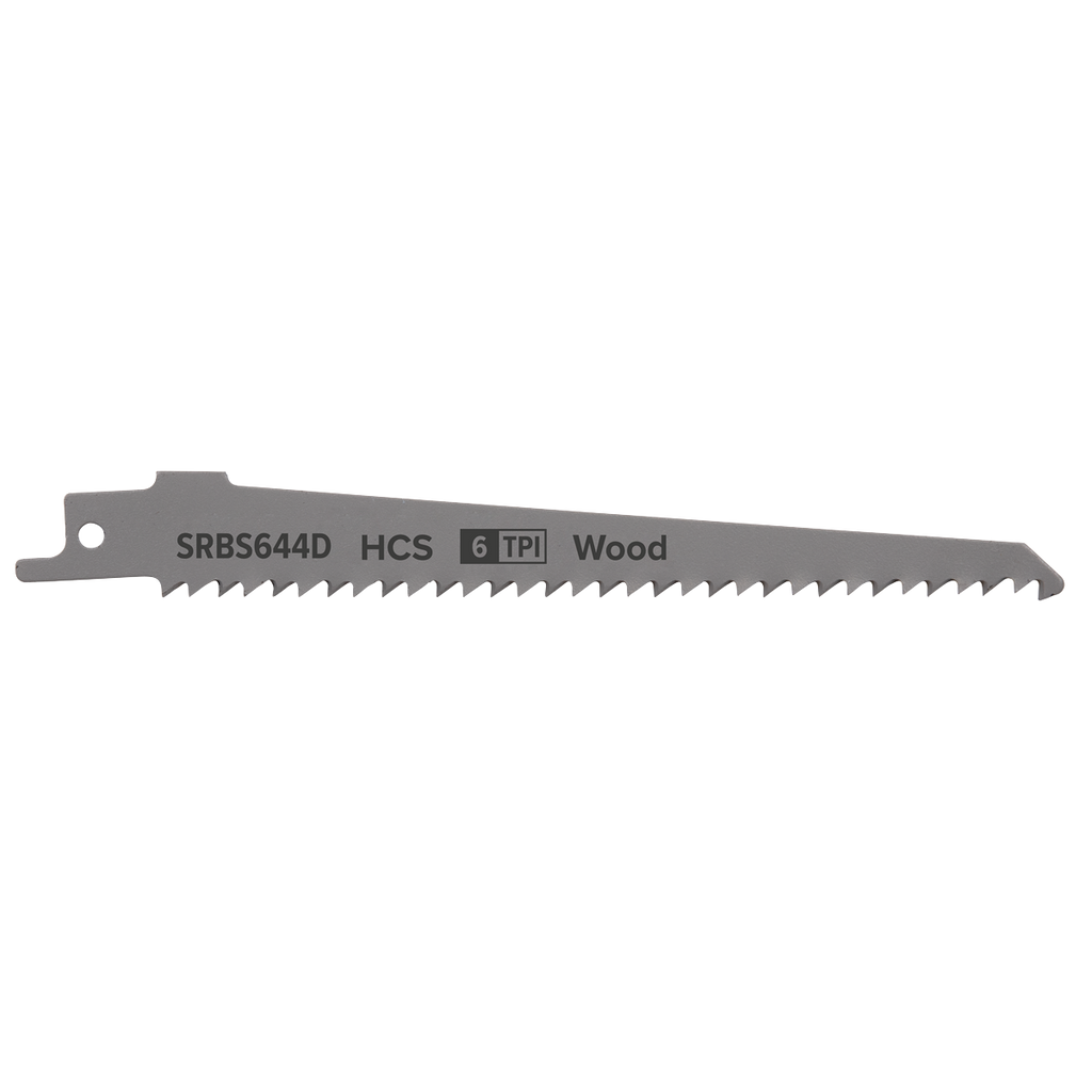 Reciprocating Saw Blade for Clean Wood 150mm 6tpi - Pack of 5 SRBS644D