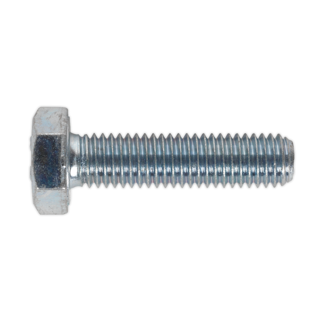 8.8 Zinc Plated HT Setscrew M10 x 40mm, DIN 933 - Pack of 25 SS1040