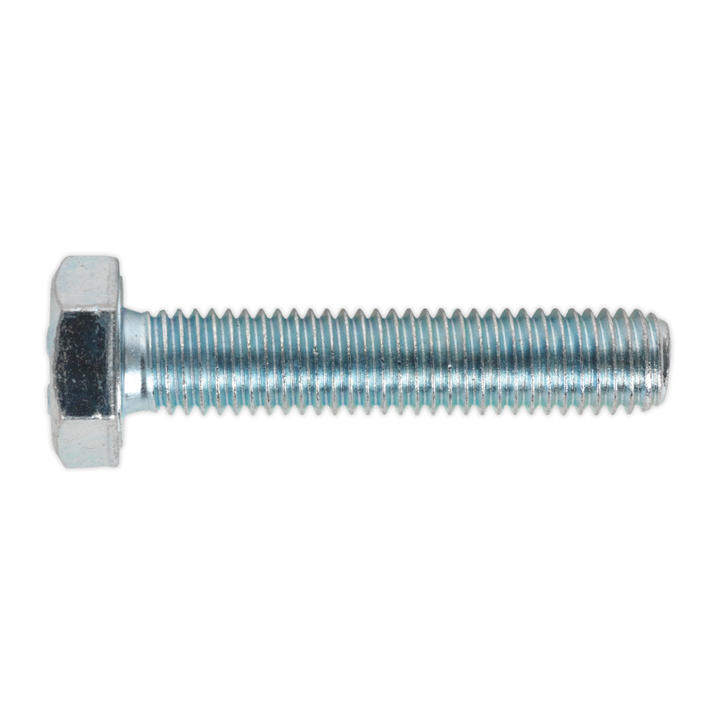 8.8 Zinc Plated HT Setscrew M10 x 50mm, DIN 933 - Pack of 25 SS1050