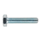 8.8 Zinc Plated HT Setscrew M10 x 50mm, DIN 933 - Pack of 25 SS1050
