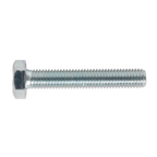8.8 Zinc Plated HT Setscrew M10 x 60mm, DIN 933 - Pack of 25 SS1060