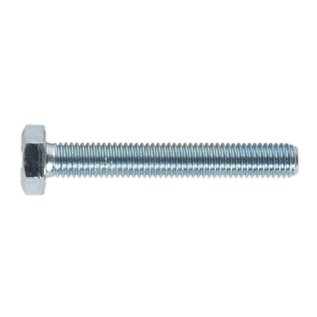 8.8 Zinc Plated HT Setscrew M10 x 70mm, DIN 933 - Pack of 25 SS1070