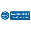 Eye Protection Must Be Worn Safety Sign - Self-Adhesive Vinyl SS11V1