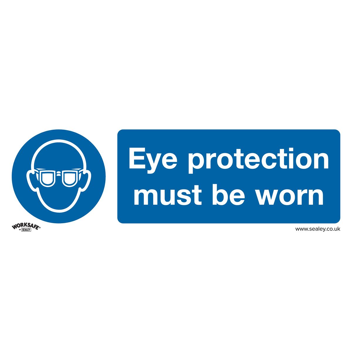 Eye Protection Must Be Worn Safety Sign - Self-Adhesive Vinyl SS11V1