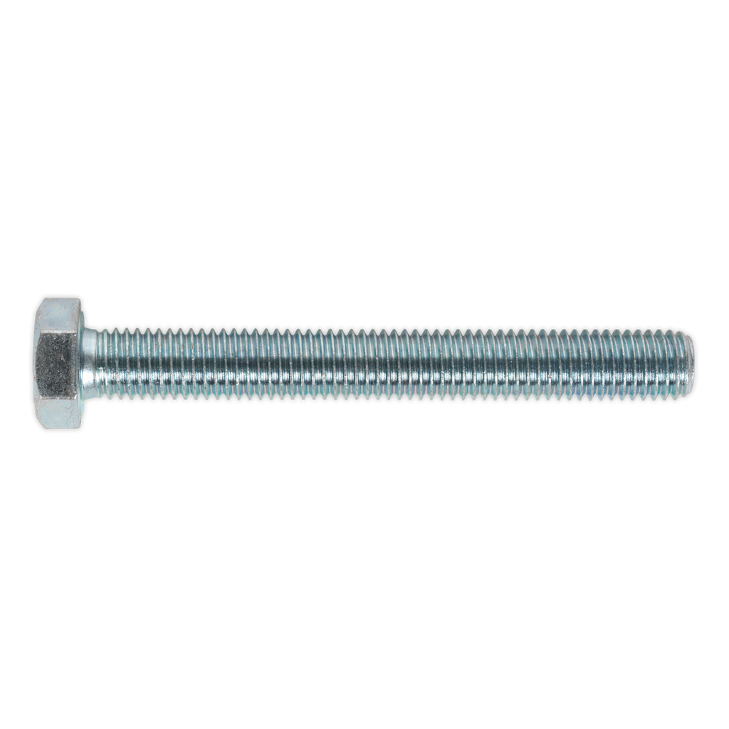 8.8 Zinc Plated HT Setscrew M12 x 100mm, DIN 933 - Pack of 10 SS12100