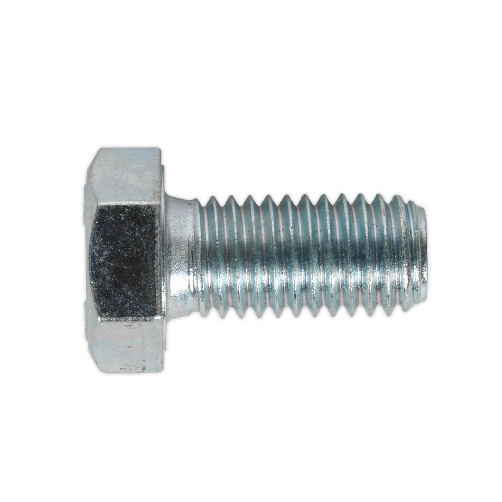8.8 Zinc Plated HT Setscrew M12 x 25mm, DIN 933 - Pack of 25 SS1225