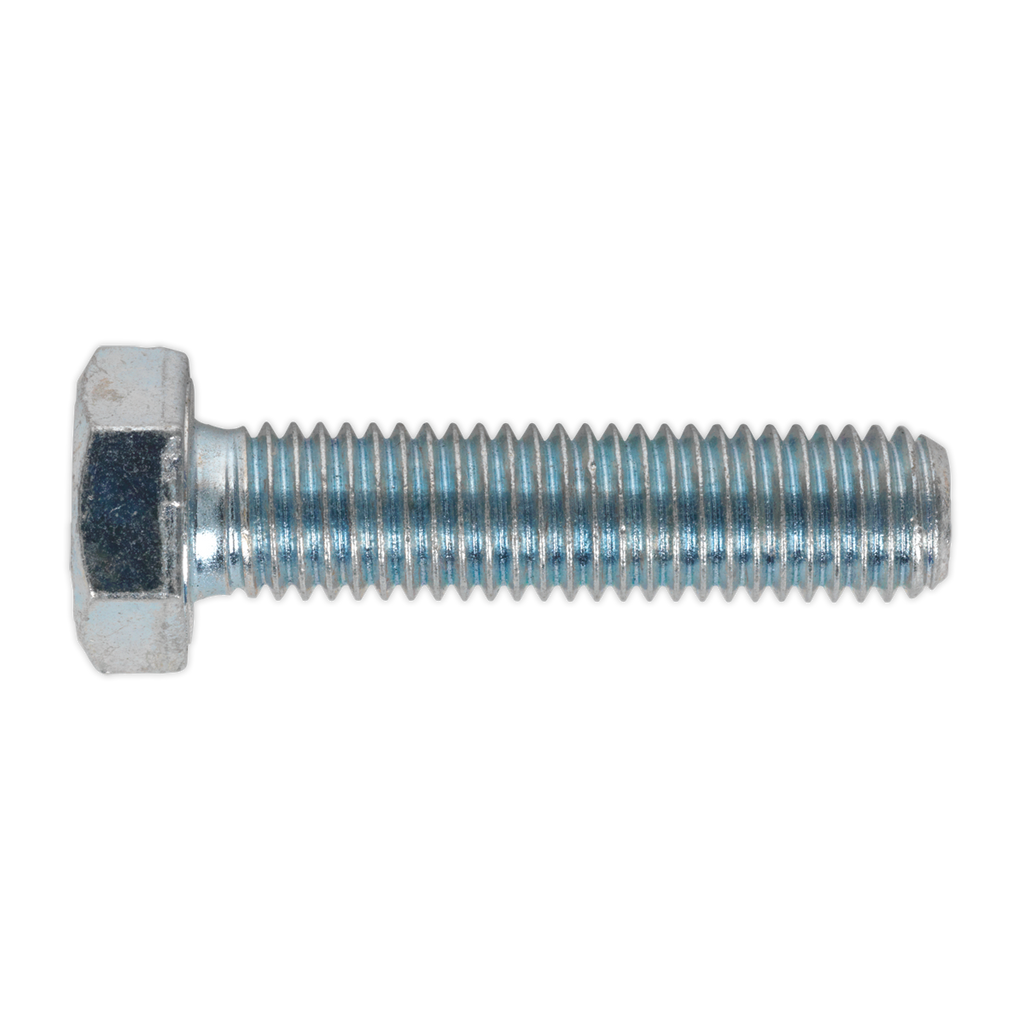 8.8 Zinc Plated HT Setscrew M12 x 50mm, DIN 933 - Pack of 25 SS1250