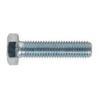 8.8 Zinc Plated HT Setscrew M12 x 50mm, DIN 933 - Pack of 25 SS1250