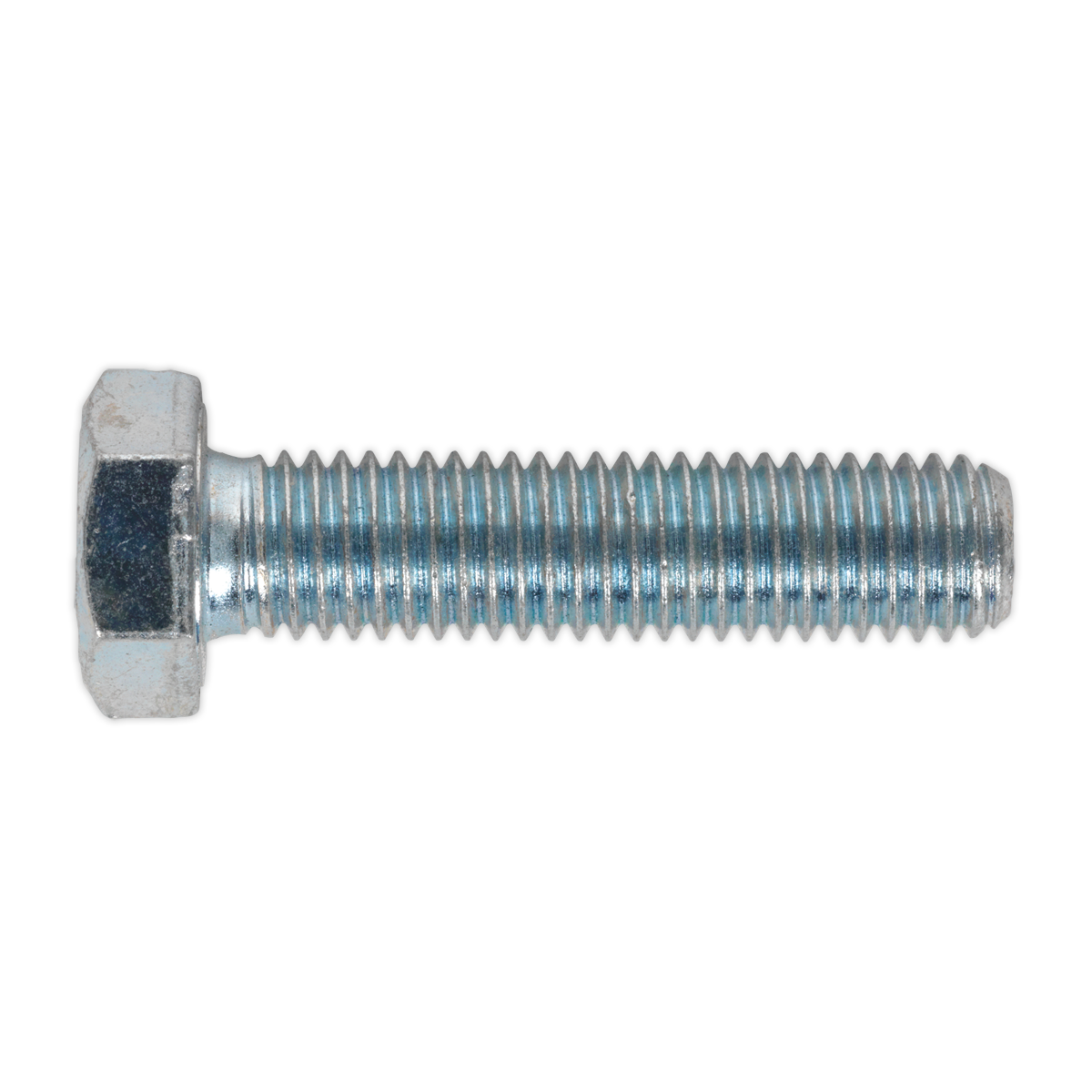 8.8 Zinc Plated HT Setscrew M12 x 50mm, DIN 933 - Pack of 25 SS1250