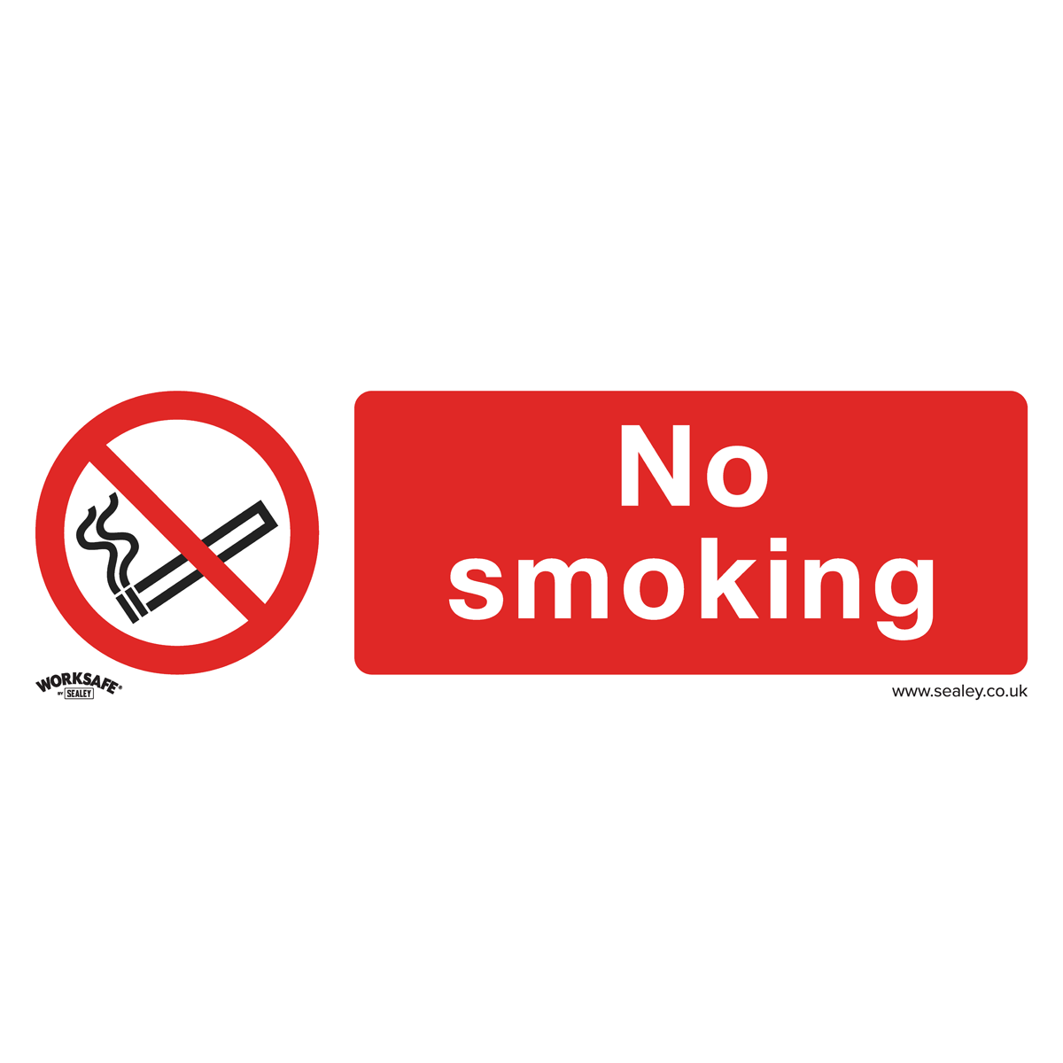 No Smoking Safety Sign, Self-Adhesive Vinyl - Pack of 10 SS13V10