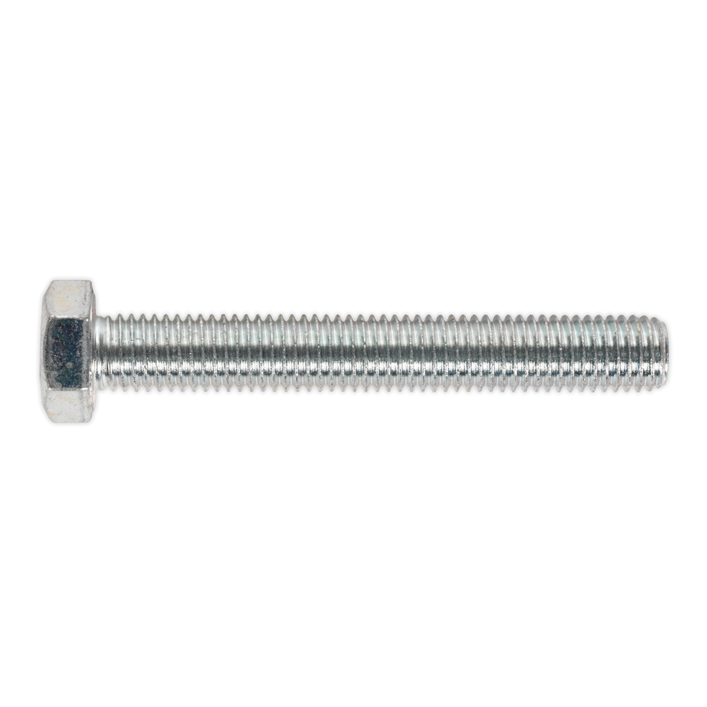 8.8 Zinc Plated HT Setscrew M14 x 100mm, DIN 933 - Pack of 10 SS14100