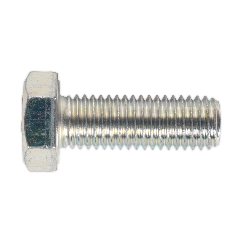 8.8 Zinc Plated HT Setscrew M14 x 40mm, DIN 933 - Pack of 10 SS1440