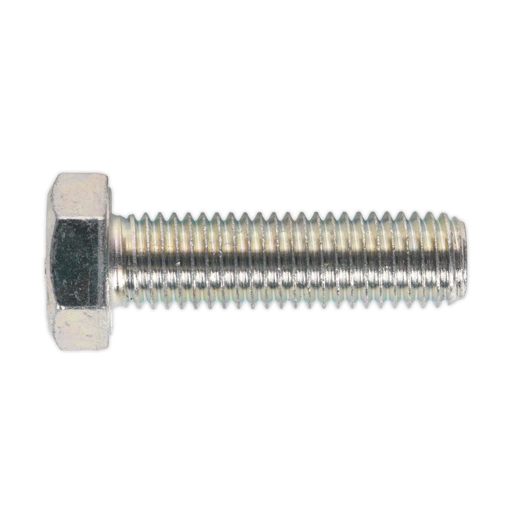 8.8 Zinc Plated HT Setscrew M14 x 50mm, DIN 933 - Pack of 10 SS1450