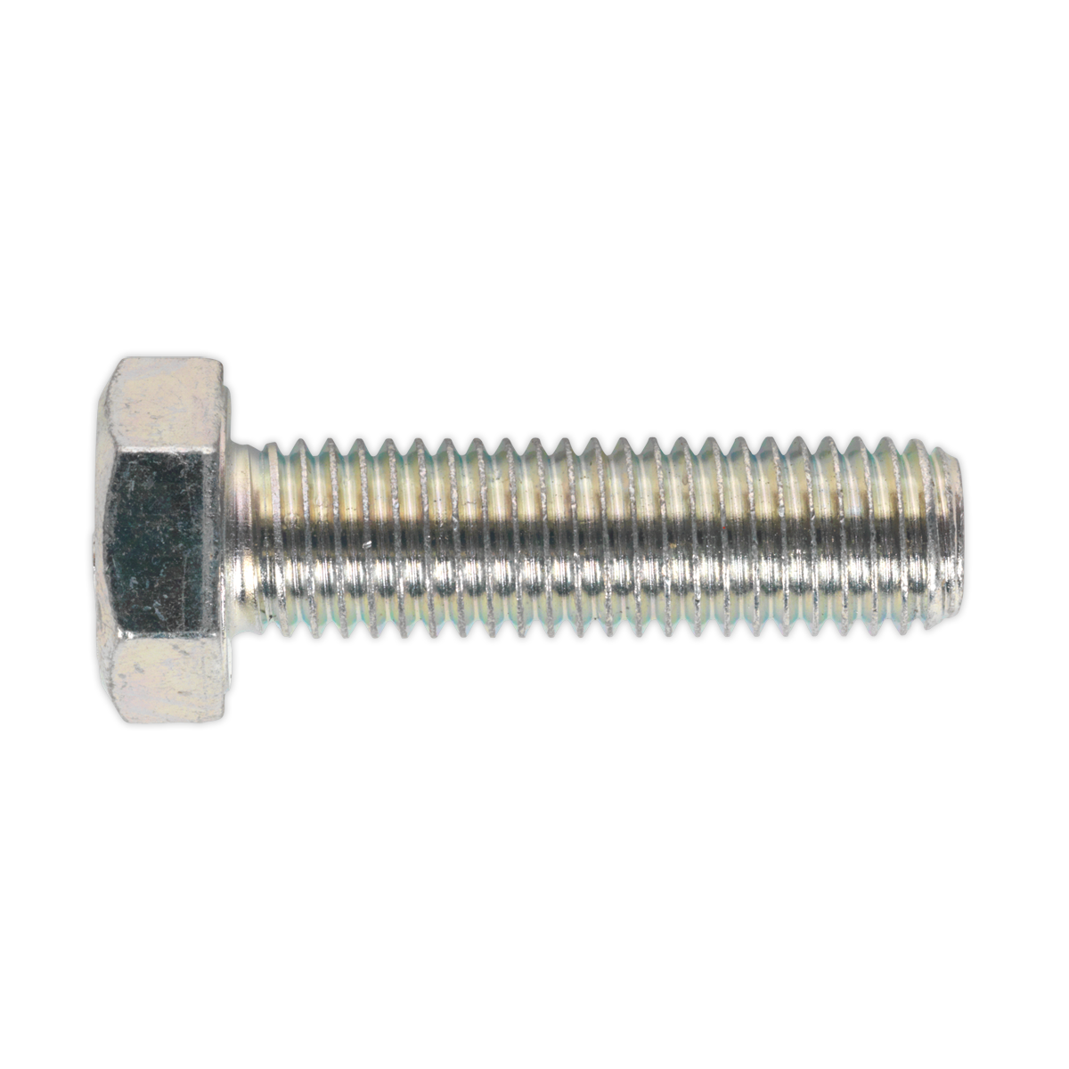 8.8 Zinc Plated HT Setscrew M14 x 50mm, DIN 933 - Pack of 10 SS1450