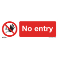 No Entry Safety Sign - Rigid Plastic SS14P1